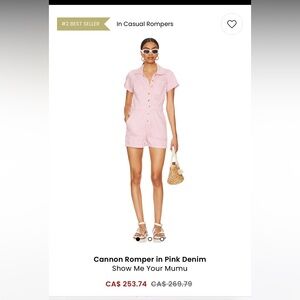 Show Me Your Mumu Cannon Romper - size S - like new condition!